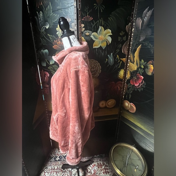 32 Degrees Heat Jacket Womens XXL Long Sleeve Mauve Zipper Pockets Velour Cozy - Picture 5 of 8